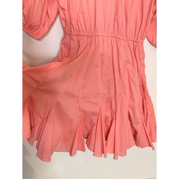 RHODE Molly Open-Back Godet Dress Pink Peach Small - Picture 8 of 8